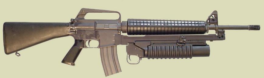 The M203 40mm grenade launcher